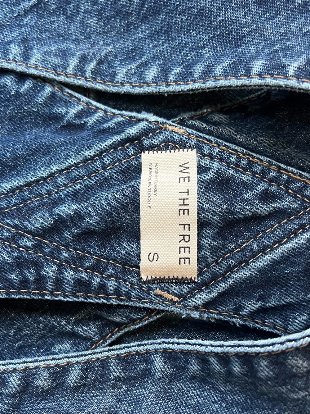 We The Free Good Luck Barrel Overalls In Blue Denim NWOT Size S Short - Picture 4 of 4
